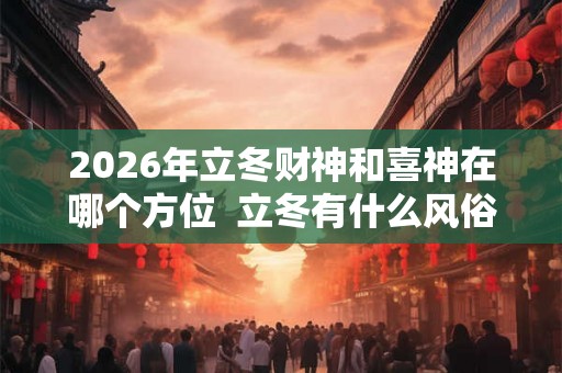 2026年立冬财神和喜神在哪个方位 立冬有什么风俗 2026年立冬财神和喜神在哪个方位 立冬有什么风俗
