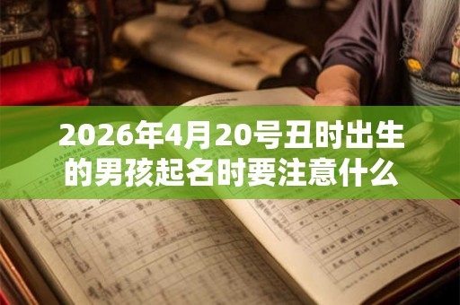 2026年4月20号丑时出生的男孩起名时要注意什么