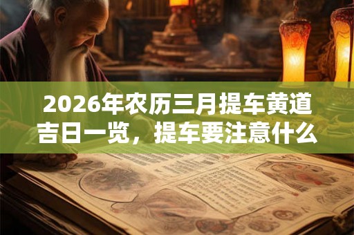 2026年农历三月提车黄道吉日一览，提车要注意什么？