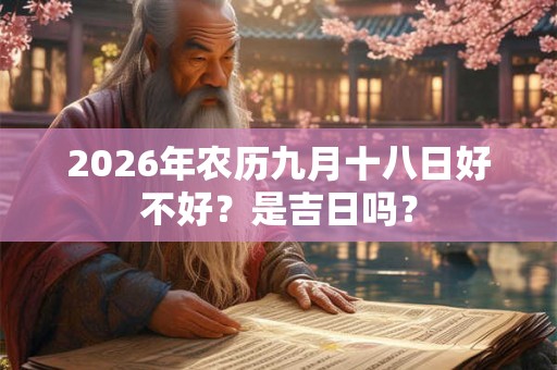 2026年农历九月十八日好不好？是吉日吗？