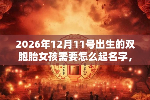 2026年12月11号出生的双胞胎女孩需要怎么起名字,五行属什么? 2026年12月11号出生的双胞胎女孩需要怎么起名字,五行属什么?