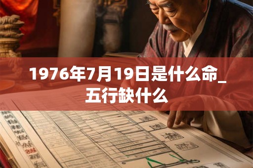 1976年7月19日是什么命_五行缺什么