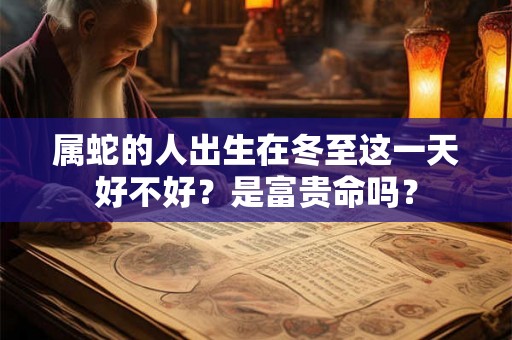属蛇的人出生在冬至这一天好不好？是富贵命吗？