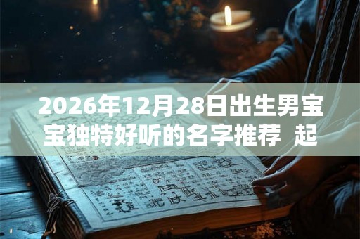 2026年12月28日出生男宝宝独特好听的名字推荐  起名忌用字