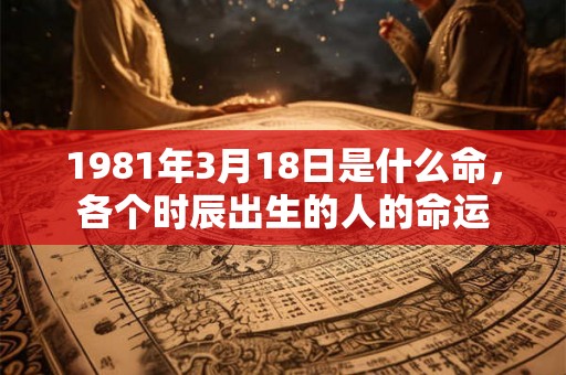 1981年3月18日是什么命,各个时辰出生的人的命运 1981年3月18日是什么命,各个时辰出生的人的命运