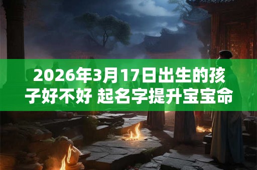 2026年3月17日出生的孩子好不好 起名字提升宝宝命格