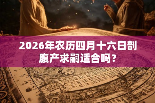 2026年农历四月十六日剖腹产求嗣适合吗？