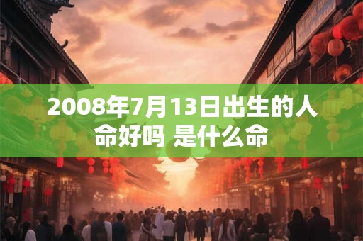 2008年7月13日出生的人命好吗 是什么命