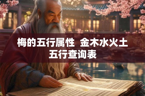 梅的五行属性 金木水火土五行查询表 梅的五行属性 金木水火土五行查询表