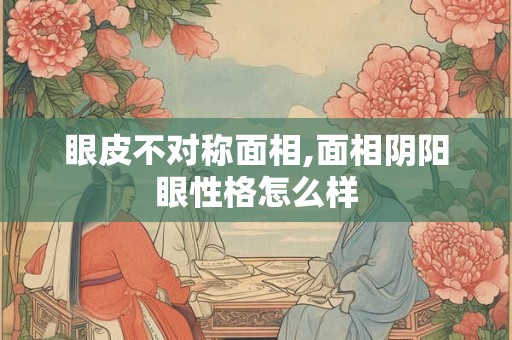 眼皮不对称面相,面相阴阳眼性格怎么样