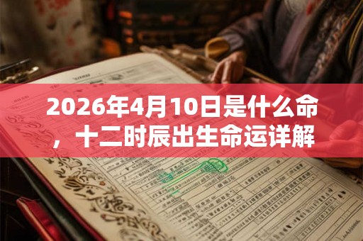 2026年4月10日是什么命，十二时辰出生命运详解