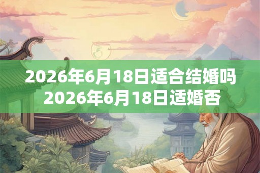 2026年6月18日适合结婚吗 2026年6月18日适婚否