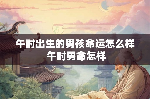 午时出生的男孩命运怎么样 午时男命怎样