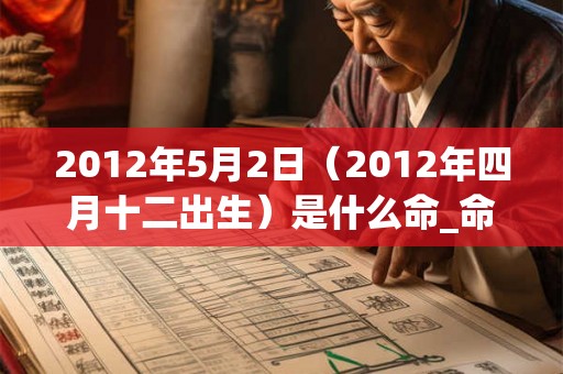 2012年5月2日（2012年四月十二出生）是什么命_命运如何