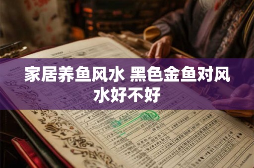 家居养鱼风水 黑色金鱼对风水好不好