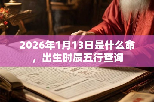 2026年1月13日是什么命，出生时辰五行查询
