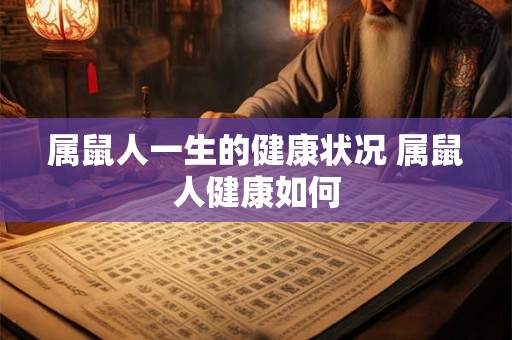属鼠人一生的健康状况 属鼠人健康如何