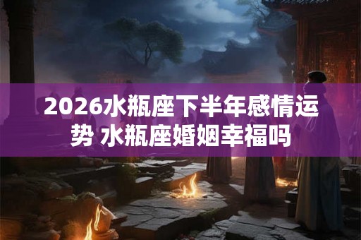 2026水瓶座下半年感情运势 水瓶座婚姻幸福吗
