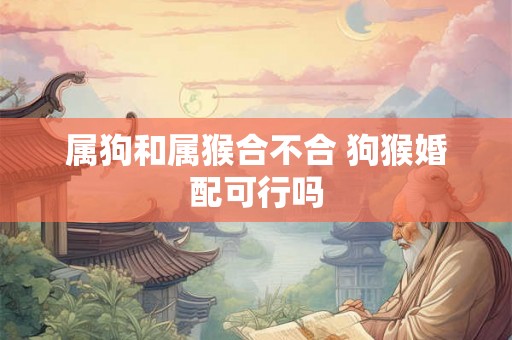属狗和属猴合不合 狗猴婚配可行吗