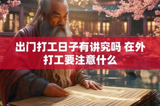 出门打工日子有讲究吗 在外打工要注意什么