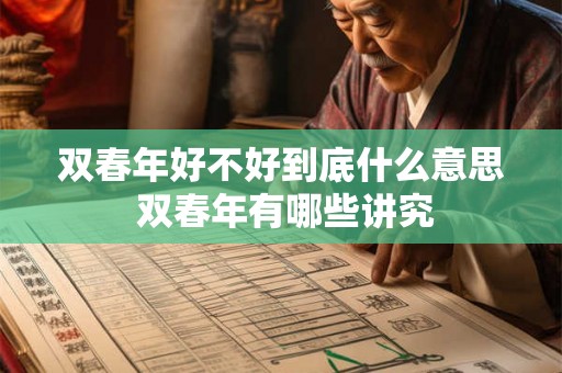 双春年好不好到底什么意思 双春年有哪些讲究