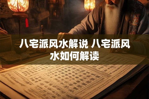 八宅派风水解说 八宅派风水如何解读