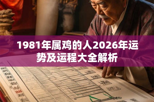 1981年属鸡的人2026年运势及运程大全解析