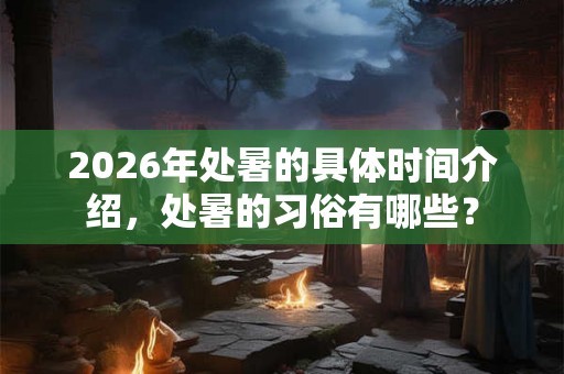 2026年处暑的具体时间介绍，处暑的习俗有哪些？