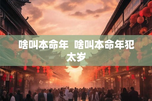 啥叫本命年  啥叫本命年犯太岁