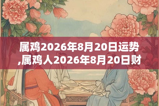 属鸡2026年8月20日运势,属鸡人2026年8月20日财运,生肖鸡2026年8月20日运势