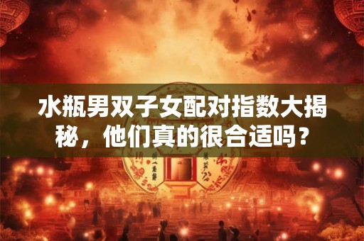 水瓶男双子女配对指数大揭秘，他们真的很合适吗？