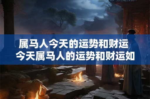 属马人今天的运势和财运 今天属马人的运势和财运如何