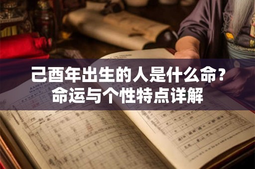 己酉年出生的人是什么命？命运与个性特点详解