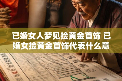 已婚女人梦见捡黄金首饰 已婚女捡黄金首饰代表什么意义