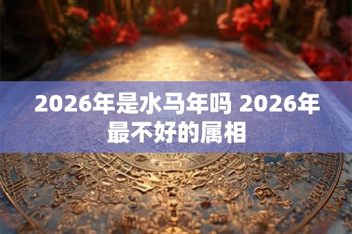 2026年是水马年吗 2026年最不好的属相