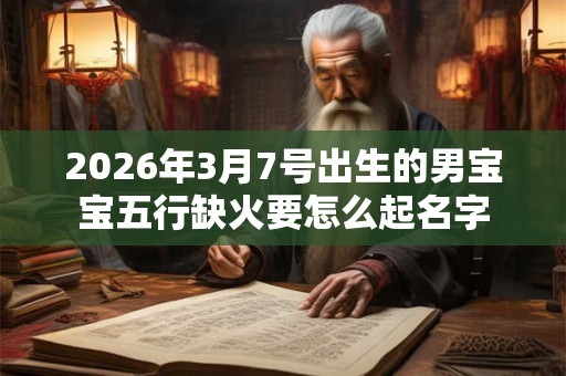 2026年3月7号出生的男宝宝五行缺火要怎么起名字