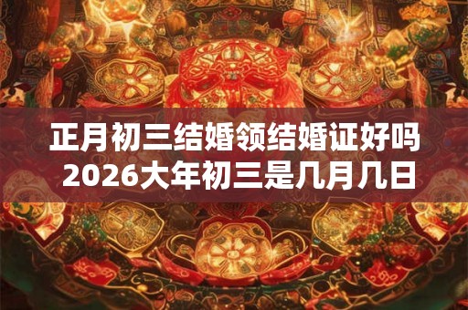 正月初三结婚领结婚证好吗 2026大年初三是几月几日