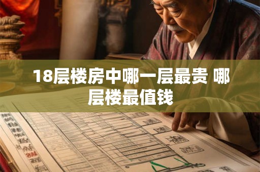 18层楼房中哪一层最贵 哪层楼最值钱