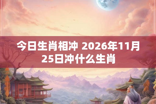 今日生肖相冲 2026年11月25日冲什么生肖