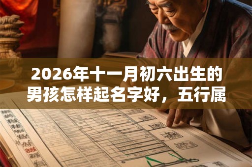 2026年十一月初六出生的男孩怎样起名字好，五行属什么