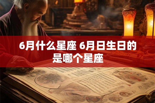 6月什么星座 6月日生日的是哪个星座