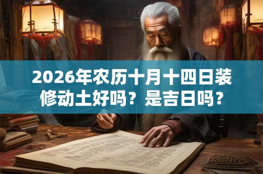 2026年农历十月十四日装修动土好吗？是吉日吗？