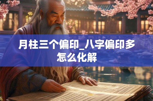 月柱三个偏印_八字偏印多怎么化解