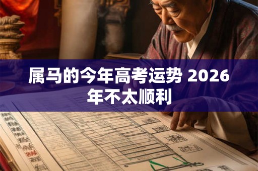属马的今年高考运势 2026年不太顺利