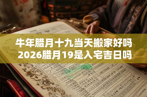 牛年腊月十九当天搬家好吗 2026腊月19是入宅吉日吗