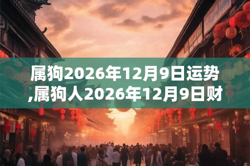 属狗2026年12月9日运势,属狗人2026年12月9日财运,生肖狗2026年12月9日运势 属狗2026年12月9日运势,属狗人2026年12月9日财运,生肖狗2026年12月9日运势