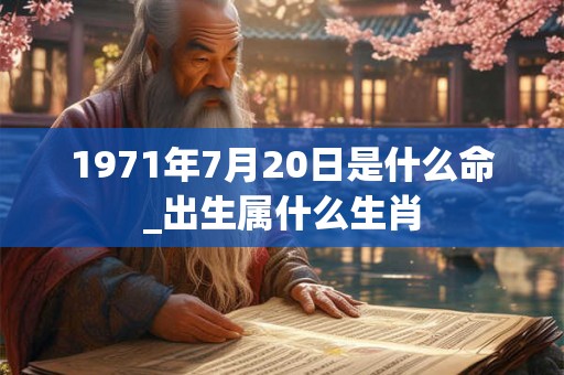 1971年7月20日是什么命_出生属什么生肖 1971年7月20日是什么命_出生属什么生肖