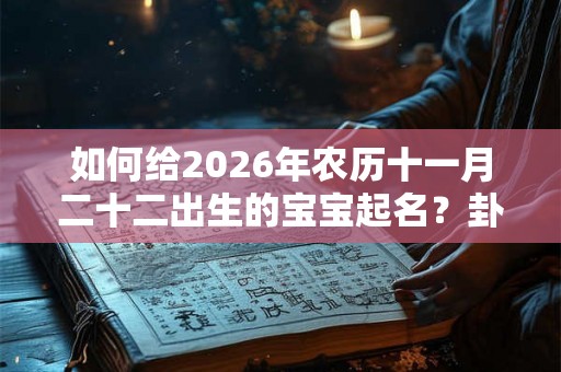 如何给2026年农历十一月二十二出生的宝宝起名？卦象如何？