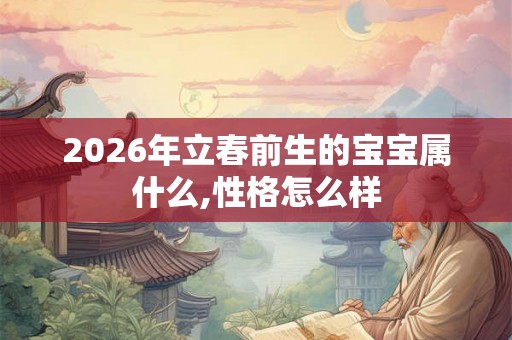 2026年立春前生的宝宝属什么,性格怎么样