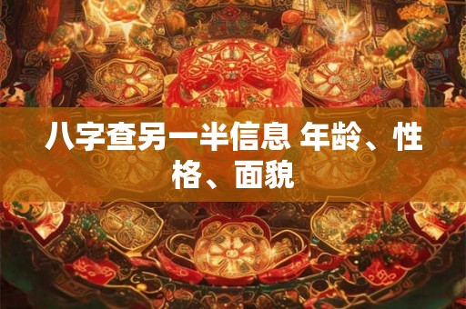 八字查另一半信息 年龄、性格、面貌